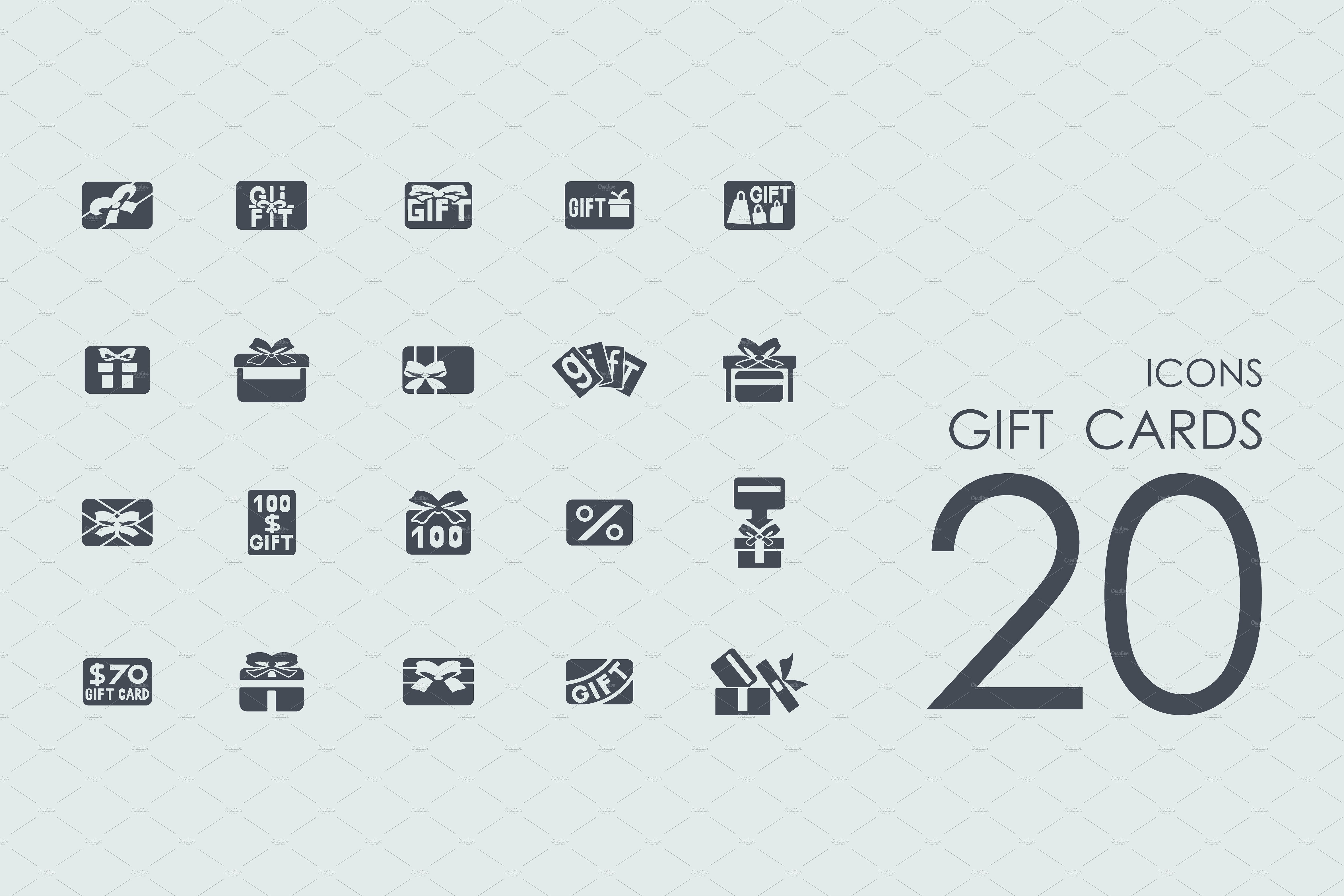 礼品卡图标素材 20 gift cards icons_ui社