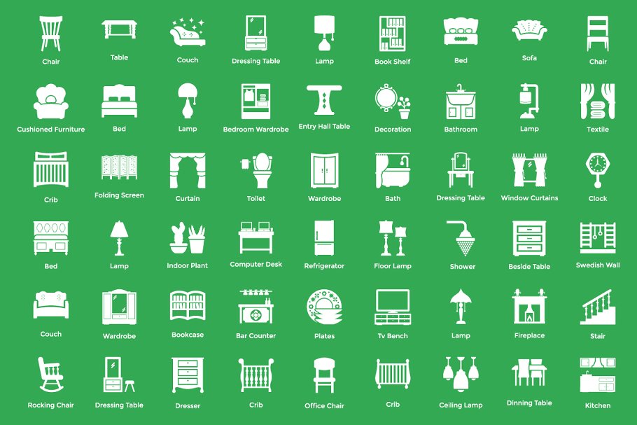 室内装饰电器图标下载 225 interior and decoration icons