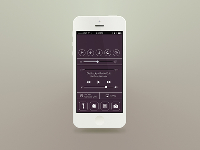 Flat iOS7 - Control Center