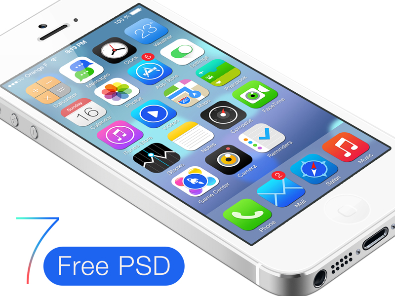 iOS 7 Redesign Free PSD