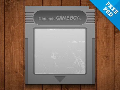 Gameboy Cartridge - FREE PSD