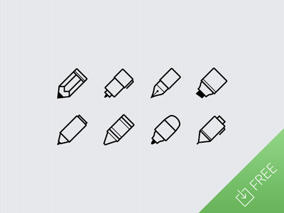 Writing Utensils - free icon set