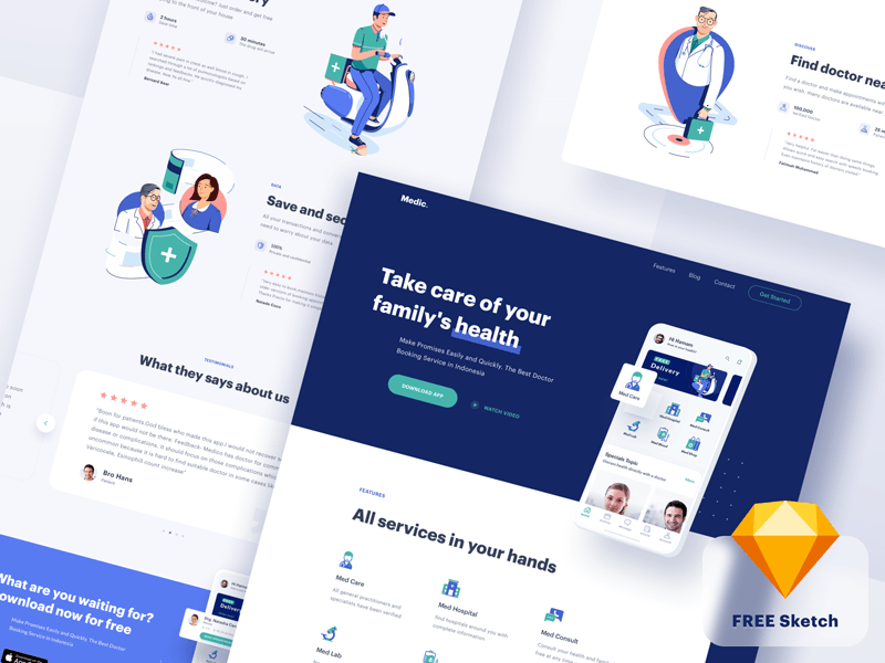 Medical App Website Template