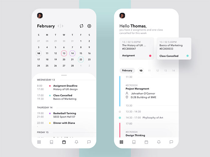 50款国外日程安排APP UI设计欣赏