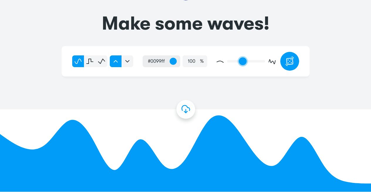 Get Waves｜一秒设计出优美波浪背景图的在线工具