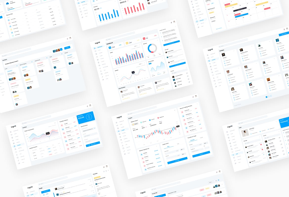 时尚高端多用途的现代后台仪表盘Dashboard UI Kits-figma插图1