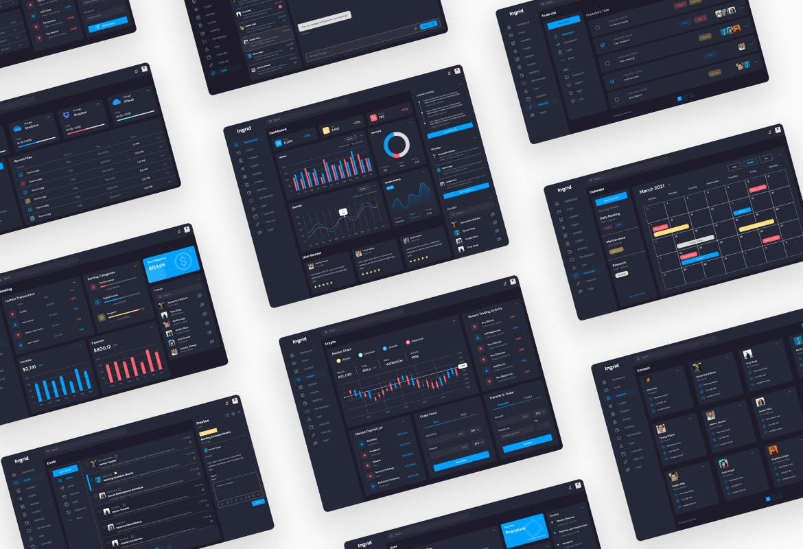 时尚高端多用途的现代后台仪表盘Dashboard UI Kits-figma插图2