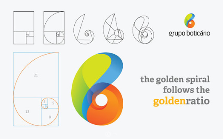 「海平面」logo设计中的黄金比例