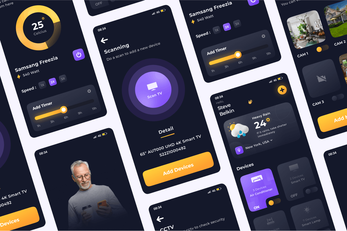 高品质的时尚高端智能家庭APP UI KITS-figma插图1