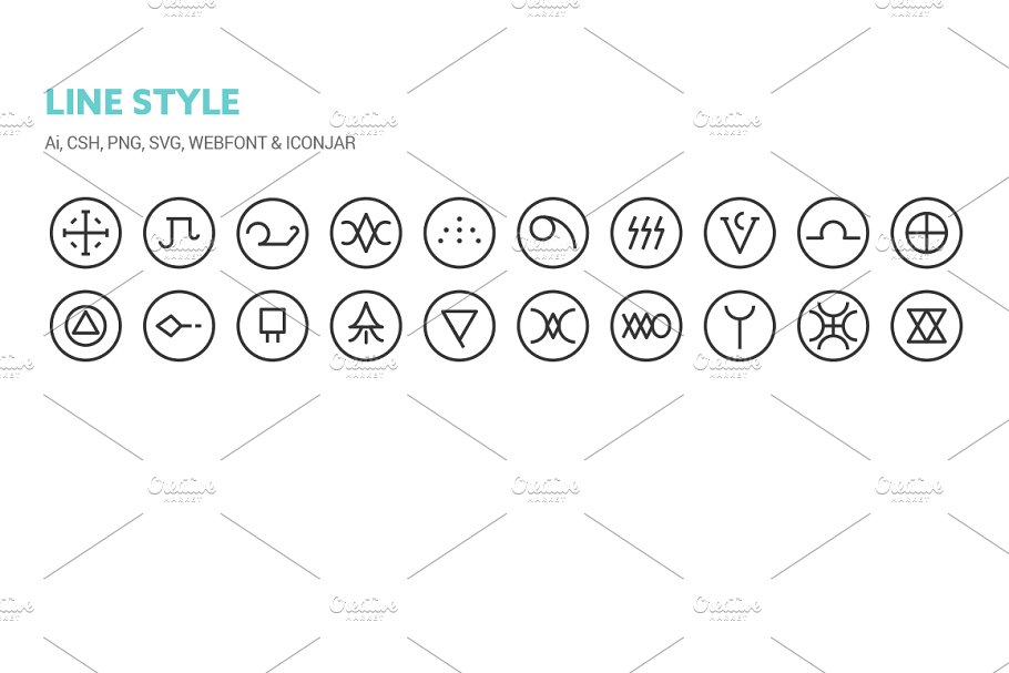 古代符号图标素材 ancient symbols icons