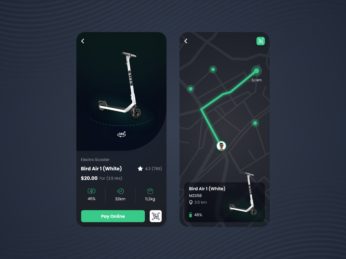 E-Scooter App Design