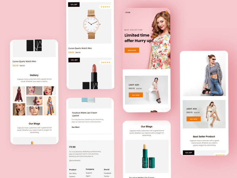 E-commerce Shopify Landing Page - Mobile Responsiv