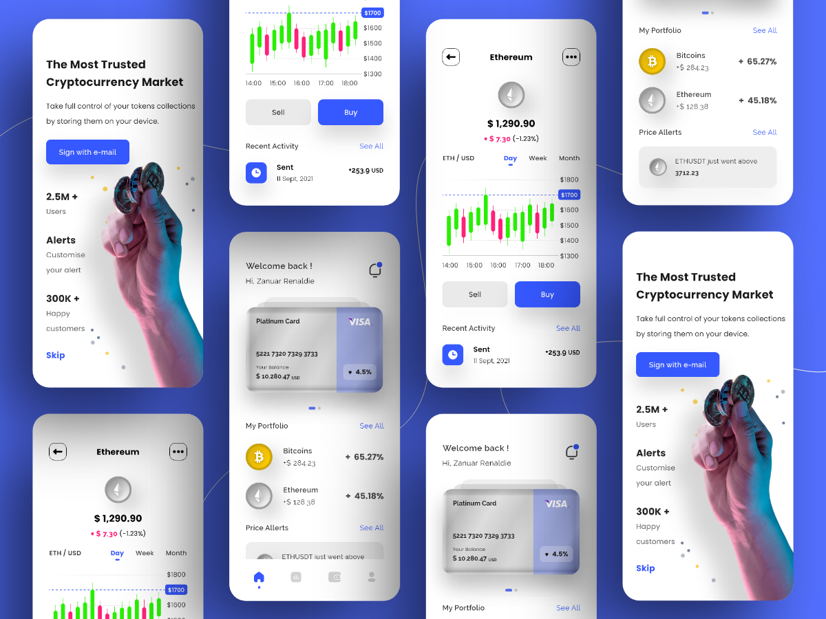 Cryptocurrency Wallet App Design