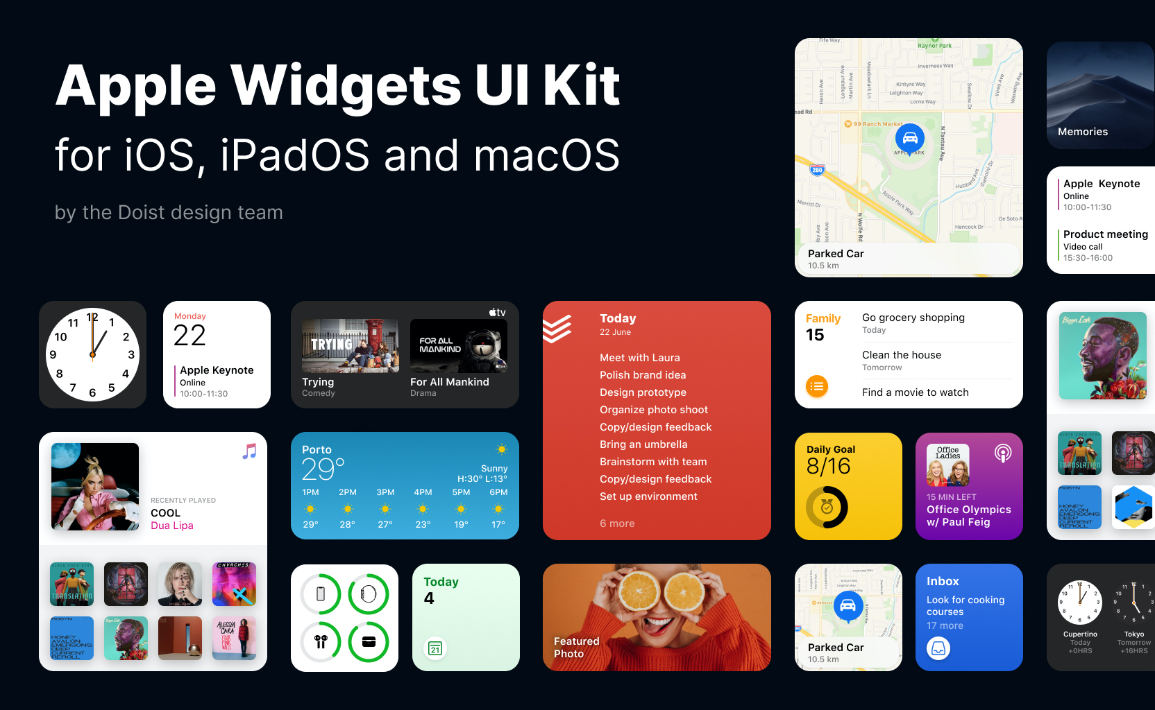 Apple Widgets UI Kit for Figma from UIGarage